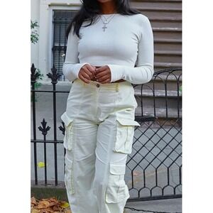 Women's The Drop Cargo Pants Size M White